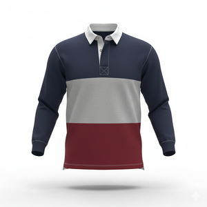 Maillot de rugby classique pour homme, manches longues, tricot uni, 100% coton, respirant pour chemise - Product Image 6