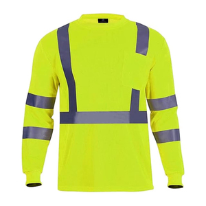 Camisetas de Trabajo de Alta Visibilidad Reflectantes de Manga Larga, Ropa de Trabajo de Alta Visibilidad, Camisetas de Seguridad de Alta Visibilidad, Camiseta de Trabajo de Alta Visibilidad - Product Image 5