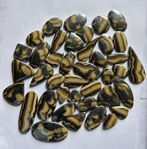 Cabujones Schalenblende naturales de grado AAA, piedras preciosas sueltas marrones, forma mixta, 10-40mm, 2-10g para la fabricación de joyas - Product Image 1