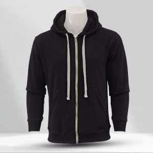 Sweat à capuche zippé pour homme, personnalisé, de haute qualité, en polyester/coton, coupe classique, avec poche brodée, coupe-vent et respirant - Product Image 6