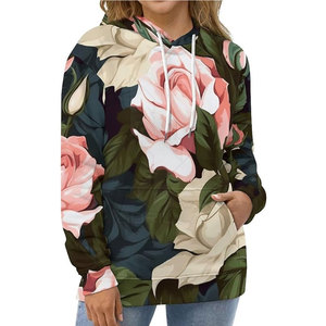 Sudaderas con capucha de alta calidad para mujer Última ropa de calle de invierno con logotipo frontal Venta en línea diseñada en Pakistán - Product Image 1