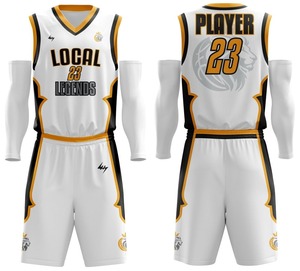 Venta al por mayor de uniformes de baloncesto personalizados para hombre, material transpirable de secado rápido, ropa deportiva de alta calidad con diseño impreso de verano - Product Image 2