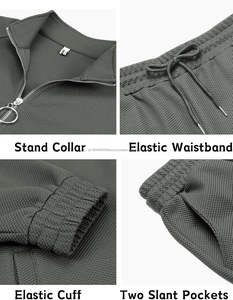 Conjunto Deportivo Personalizado de 320GSM con Tejido Interlock, Sudadera con Capucha y Pantalones Deportivos para Hombre, Estampado por Transferencia de Calor, Color Verde Bosque Sólido - Product Image 5