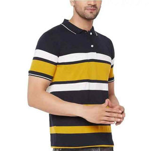 Piqué de coton pour homme pour polo T-shirt multicolore solide à manches courtes tricoté pour polos pour tenue décontractée - Product Image 5