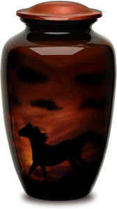 Urna de cremación de aluminio, urna de cenizas funerarias con esmalte de pájaro, diseño moderno, urna de cremación hecha a mano - Product Image 6