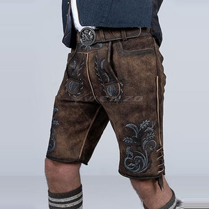 Nouveau design élégant pour hommes, shorts bavarois décontractés en cuir uni, fabrication sur mesure, qualité supérieure, respirant, séchage rapide - Product Image 6