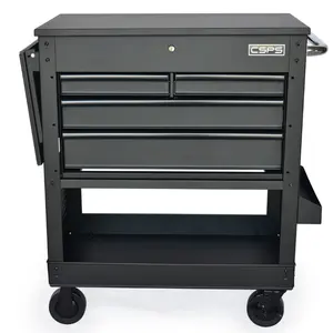 Carro utilitario 84Cm - 04 cajones Caja de Herramientas rodante de almacén de acero recubierto de polvo para gabinete de herramientas de la industria del garaje mecánico