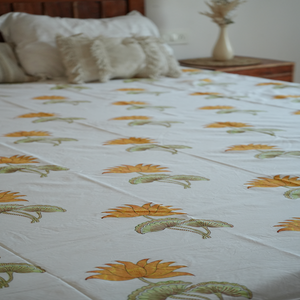 Premium 100% Cotton Hotel-Style Bedsheet <b>Set</b> Waterproof Smooth Texture Durable Fabric Soft Finish Luxurious Floral Leaves - Product Image 4