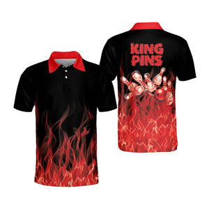 New Sublimation Print Custom Design 100% Polyester Solid <b>Bowling</b> <b>for</b> <b>Shirt</b> Quick Dry Breathable Short Sleeve Jersey - Product Image 1