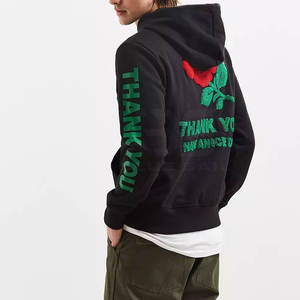 Streetwear 400 Gsm Cut And Coudre Broderie Patch À Capuche French Terry Conception Personnalisée 100% Coton À Capuche Hommes - Product Image 4