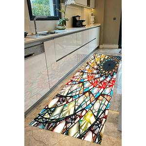 Tapis imprimé à motifs fractals vibrants - Moderne, antidérapant, personnalisable, avec poils doux - Product Image 4
