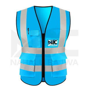 Chaleco DE SEGURIDAD reflectante multibolsillos personalizable ropa de poliéster con soporte de logotipo personalizado - Product Image 5