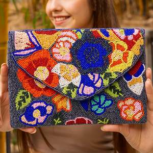 Premium Classic Fashion Casual Pearl Beadwork Saffiano <b>Clutch</b> Bag-Lightweight PU Leather for <b>Weddings</b> Celebrations Wholesale - Product Image 2