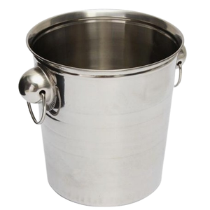 Cubo de hielo de acero inoxidable con doble aislamiento, diseño martillado, redondo, recién llegado, con barra de mango lateral, cubo de hielo de cerveza y champán - Product Image 2