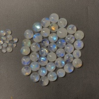 Pierre précieuse naturelle de qualité AAAAA, 1 carat, 6 mm, Pierre de lune arc-en-ciel blanche, certifiée IGI, gemme lâche pour bijoux, couleur calibrée, changeante, 100 % pure