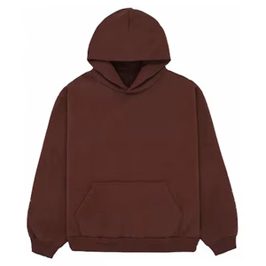 New OEM Custom Oversized Cotton Heavyweight Luxury Hip Hop Hoodies Drop Shoulder Boxy Blank 100% Cotton Cropped <b>Men's</b> Hoodies - Product Image 4