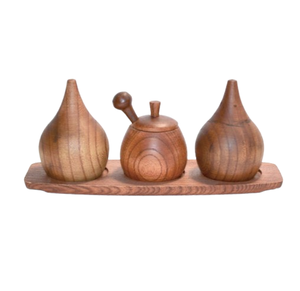 Ensemble de quatre salières et poivrières en bois écologiques pour la maison, l'hôtel, le restaurant, outils pour les herbes et les épices - Product Image 6