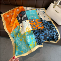 Écharpe carrée pour femme, accessoire de mode printemps, 70x70, douce, légère, élégante, polyvalente