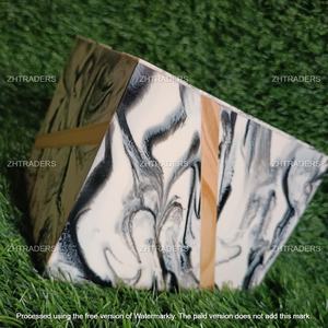 Porte-couverts de luxe en résine et incrustation de bois fait à la main avec organisateur de forme personnalisée pour table à manger et décor de cuisine - Product Image 5