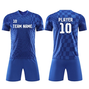 Maillot de football personnalisé 2025 – Ensemble complet unisexe pour adulte, manches courtes, imprimé, 100 % polyester, tenue de football - Product Image 2
