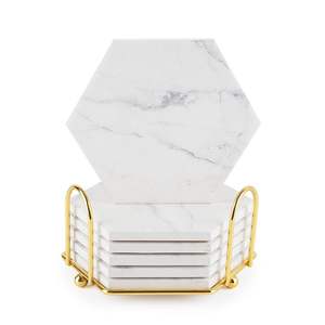 Posavasos de resina epoxi de madera en blanco modernos personalizados de alta calidad, juego de posavasos cuadrados de Acacia a granel, posavasos decorativos de barra de piedra para bebidas - Product Image 4