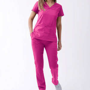 Juegos de uniformes de enfermería quirúrgicos cómodos con logotipo personalizado para mujeres Hospital suave elástico médico enfermera Scrub Doctor enfermera Scrub - Product Image 6
