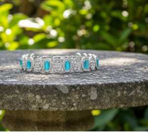 Bijoux en diamant américain à la mode blanc rhodium polonais AD Bracelet élégant à la mode fête porter des bijoux pour les femmes et les cadeaux - Product Image 2