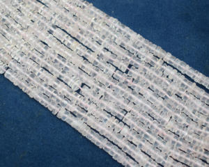 Quartz rose forme Heishi perles de pierres précieuses brins 8 pouces de long perles à sertir à la main bijoux de mode faisant des composants - Product Image 5