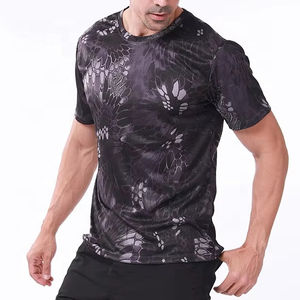 Camiseta de Caza para Hombre, Transpirable, de Tela Piqué, Cuello Redondo, Camuflaje Táctico, Secado Rápido, para Senderismo, Caza y Entrenamiento - Product Image 1