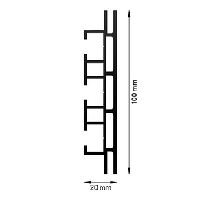 Profilo del telaio di tensione doppio lato 100 mm - Product Image 4