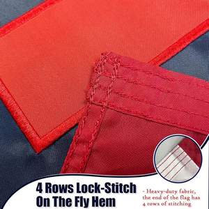 Bandera Americana con Cruz, 3x5 pies, para Exteriores, Impermeable, de Poliéster, Bordada, Patriótica, con la Imagen de Jesús, 2 Ojales de Latón - Product Image 4
