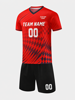 Seragam Sepak Bola Tim Pemuda Grosir Pakaian Tim Sepak Bola Logo Kustom Nomor Jersey Celana Pendek Pakaian Olahraga Poliester Unisex