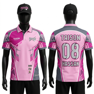 เสื้อโปโลสนุกเกอร์ผู้ชาย พรีเมียม 180 GSM โพลีเอสเตอร์ ระบายอากาศได้ดี สีเขียว แต่งขอบทอง ดีไซน์แผงต่อผ้า  โลโก้แบบรีดร้อนสั่งทำพิเศษ - Product Image 3