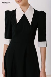 Factory Price <b>Dress</b> for Womens Half-Sleeve Karamat A-Line <b>Dress</b> Eco-Friendly Fabric Summer Clothes Whiteant Vietnam Factory - Product Image 4