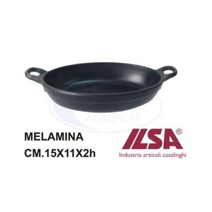 กระทะเมลามีนทรงรีสีดำ Ilsa Little Chef ขนาด 12x8x3.7 ซม. สำหรับอบและทำอาหาร - Product Image 1