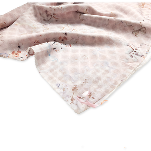 Official Warranty Reiko Series Short Sleeve Cotton Scarf Pink Daily Basis Casual Outfit for <b>Adults</b> Spring Digital Printing - Product Image 1