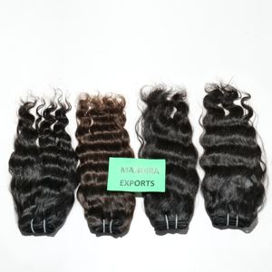 100% Machine double trame faisceaux ondulés naturels non transformés sans tengle couleur noire vierge temple vietnamien extensions de cheveux humains - Product Image 6