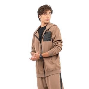 Offre Spéciale personnalisé hommes sweat à capuche 400 GSM épais polaire avec fermeture éclair décontracté fermeture éclair plaine sweat à capuche avec poche poitrine pour l'hiver - Product Image 1