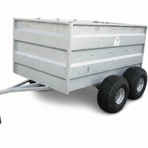 Nuevo Diseño de Alta Calidad, Remolque de Plataforma Plana de Doble Eje Original, Remolque de Acero para ATV con Luces LED, Capacidad de 2001-3000 kg, 80x61.5x32 cm - Product Image 1