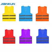 Gilet de sécurité réfléchissant Jiankun haute visibilité, classe 2 ANSI, respirant, avec logo, étanche, éclairage LED pour travaux de construction personnels