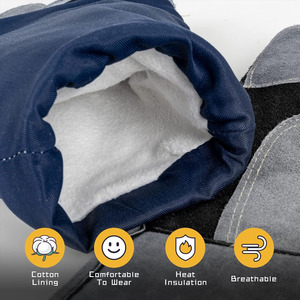 Guantes de soldadura de cuero de vaca con palma de dedo completo reforzado Guantes duraderos resistentes ignífugos de alta calidad - Product Image 4