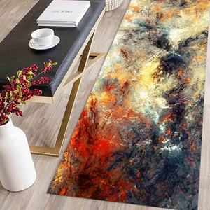 Tapis imprimé abstrait coloré - Design moderne pour chambre et cuisine, tapis en chenille - Product Image 3