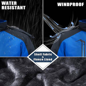 Chaqueta de snowboard con aislamiento para hombre con carcasa exterior a prueba de viento para clima frío Chaqueta de snowboard cálida y duradera para hombre - Product Image 3