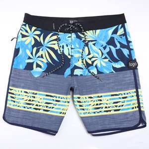 Short de plage d'été de style High Street pour hommes, imprimé de logo personnalisé, maillot de bain décontracté multicolore avec motifs floraux solides - Product Image 5