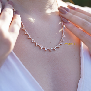 Collier pendentif en diamant de laboratoire en forme de poire, chaîne en argent sterling 925 plaqué or, collier solitaire en forme de larme pour femme, cadeau de mariage - Product Image 4