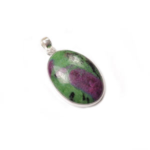 925S Pendentif-Rubis Zoisite Gemstone Ovale Lunette Collet Pendentif-Bijoux en Gros - Product Image 2