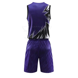 Trendy <b>Waterproof</b> Moisture-Wicking Basketball Uniform <b>Set</b> Custom Logo Jersey Shorts Lightweight Athletic Wear for Unisex Adults - Product Image 2