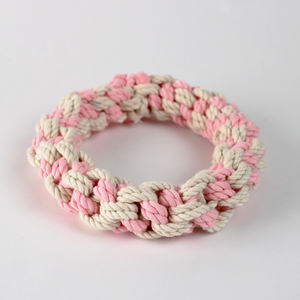 Jouet pour chien professionnel en corde de coton à double anneau, conçu pour la rotation et l'engagement musculaire, tressage durable Vietnam - Product Image 5