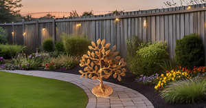 Modern Golden Brass <b>Tree</b> of Life Wall Plaque Handcrafted Exclusive Home <b>Decor</b> for Table and Family <b>Trees</b> Metal Material - Product Image 2