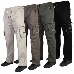 กางเกงคาร์โก้ขายาวสำหรับผู้ชายกางเกงลำลองมีกระเป๋า - Product Image 2
